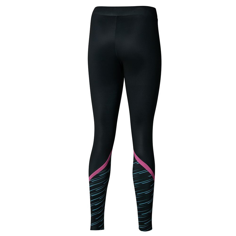Mizuno Athletics Graphic Leggings Dame Svarte | PMVWYD956