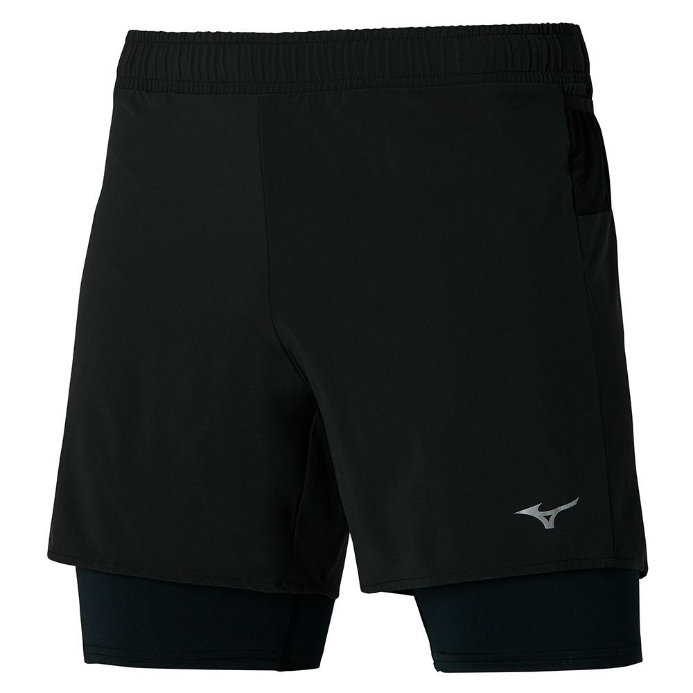 Mizuno Er 5.5 2in1 Shorts Herre Svarte | IVPNGL490