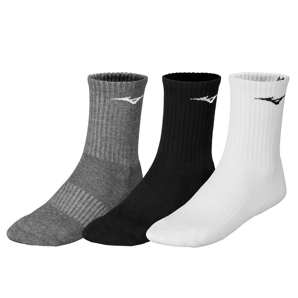 Mizuno Training 3p Sokker Dame Hvite Svarte | WDLUNJ429