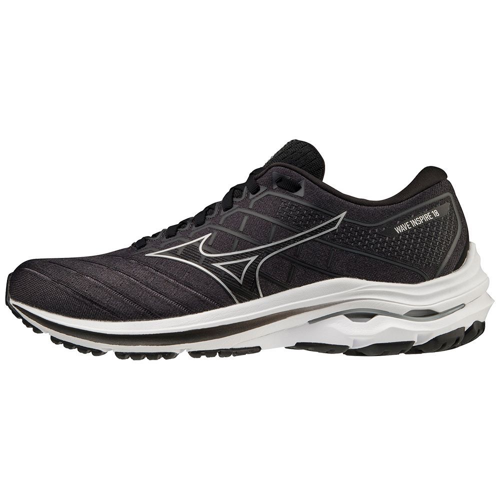 Mizuno Wave Inspire 18 Løpesko Herre Svarte Sølv | FMTKLR053