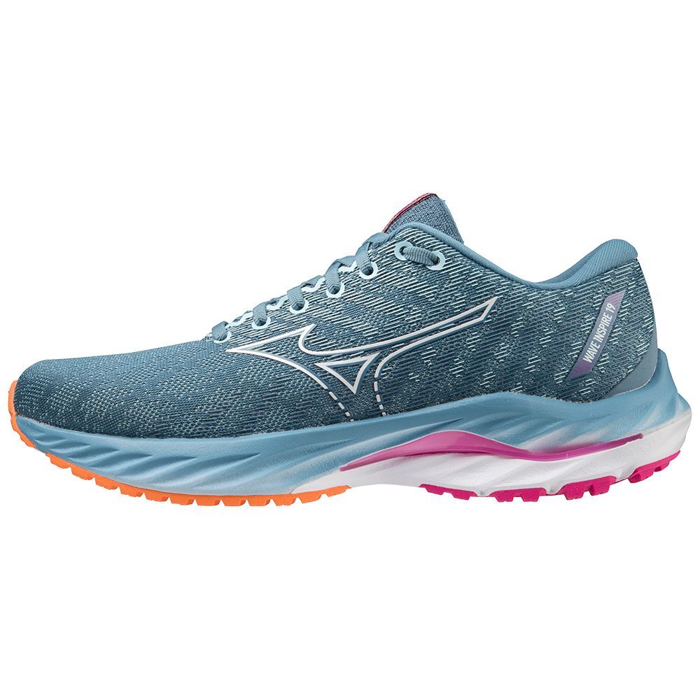Mizuno Wave Inspire 19 Løpesko Dame Blå Hvite | KWGHAC059