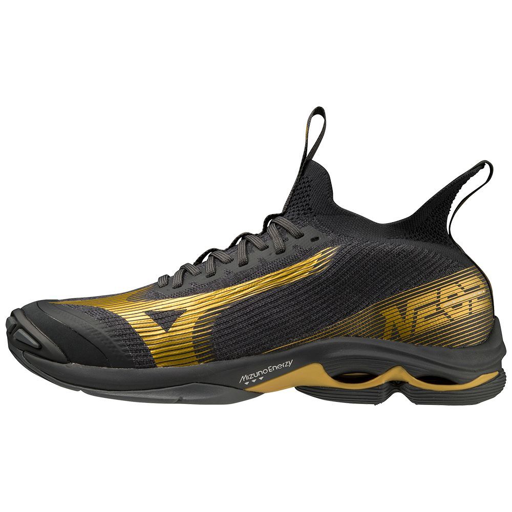Mizuno Wave Lightning Neo2 Volleyballsko Dame Svarte Gull | GPMBCR502