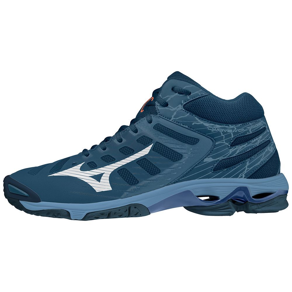 Mizuno Wave Voltage Mid Volleyballsko Herre Blå | ZCJPKG964